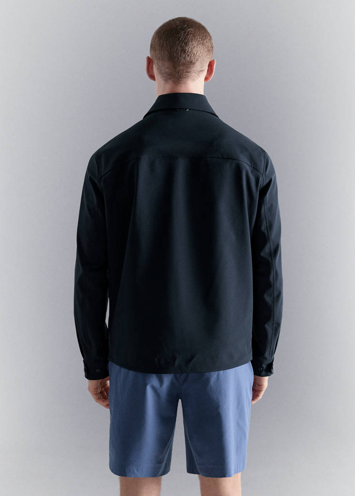 Water-repellent jacket with pockets — Navy