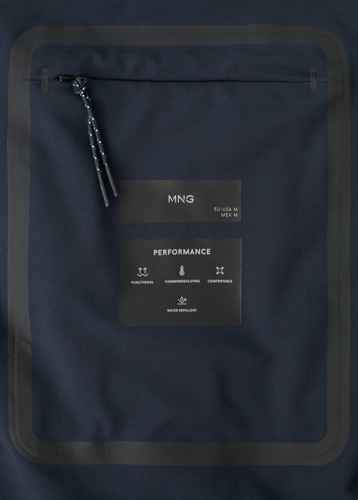 Water-repellent jacket with pockets — Navy