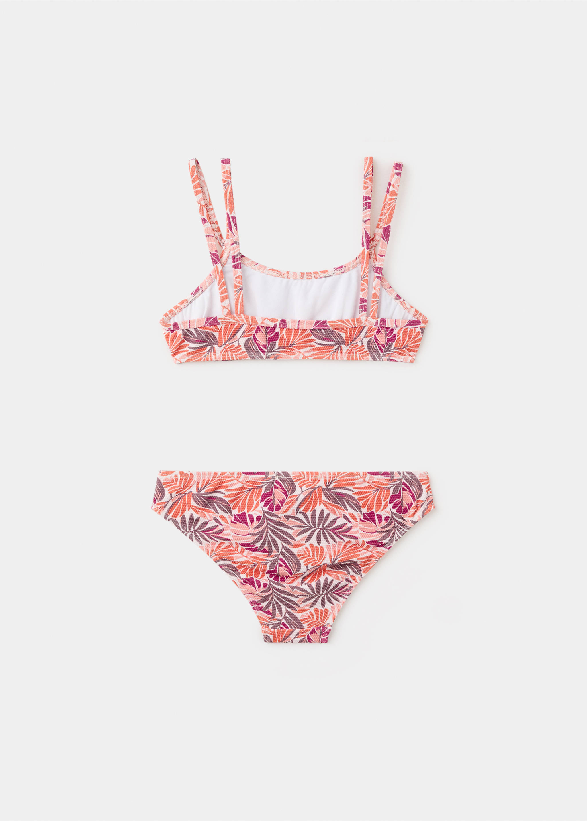 Floral print bikini - Reverse of the article, Orange. Ref: 27067895-00.