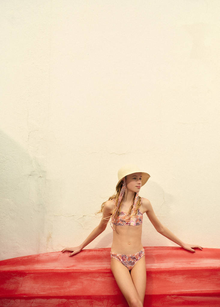 Floral print bikini — Orange