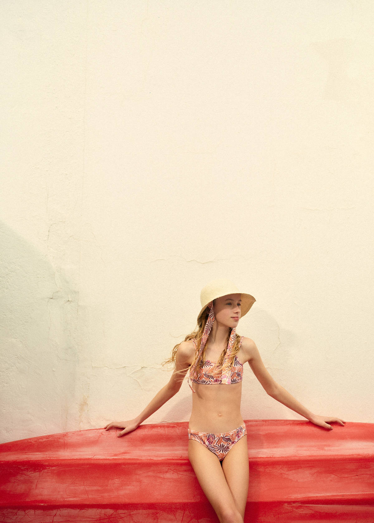 Floral print bikini — Orange