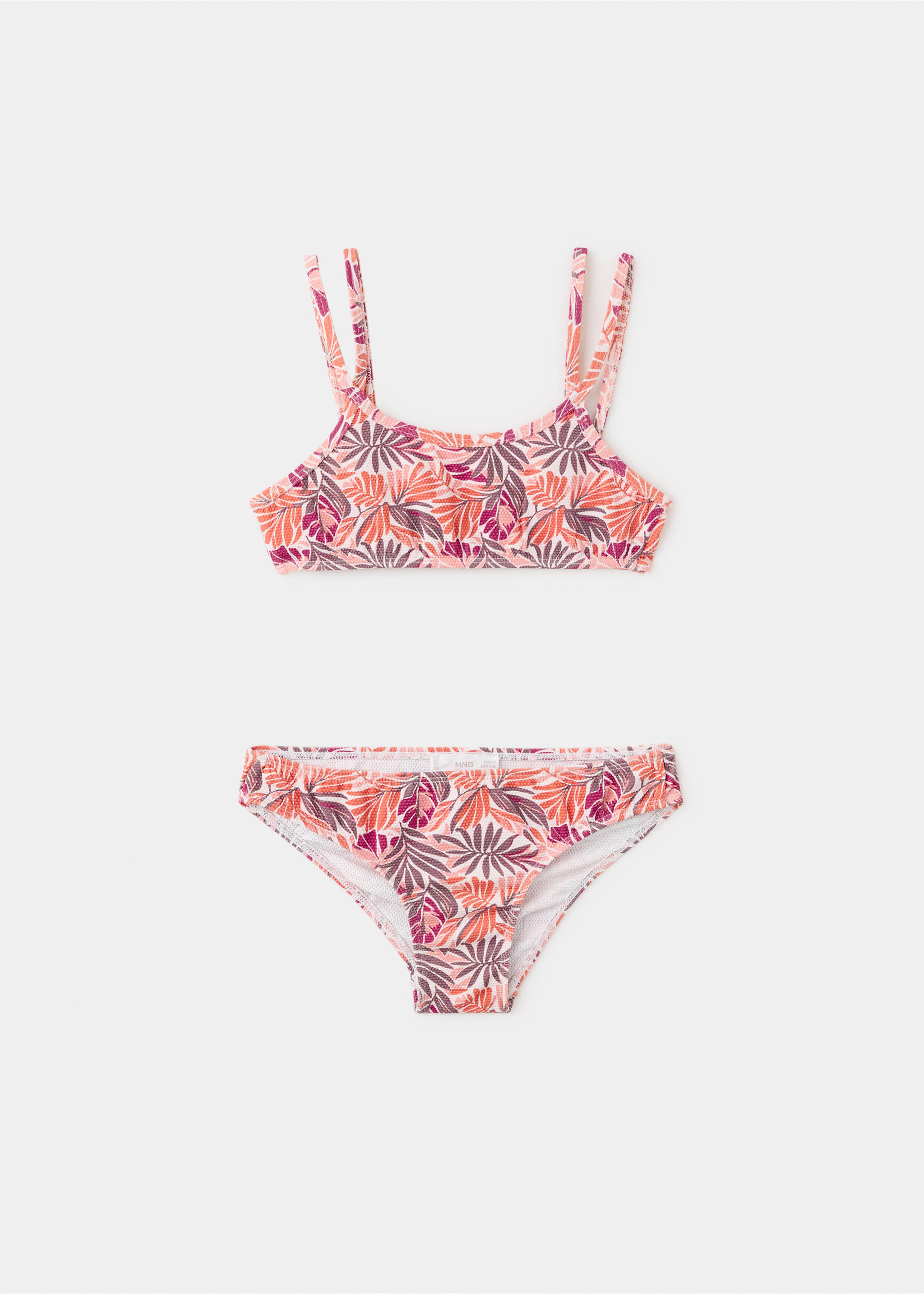 Floral print bikini - Article without model, Orange. Ref: 27067895-00.