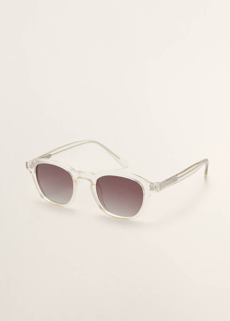Semi-transparent frame sunglasses — Olive Green