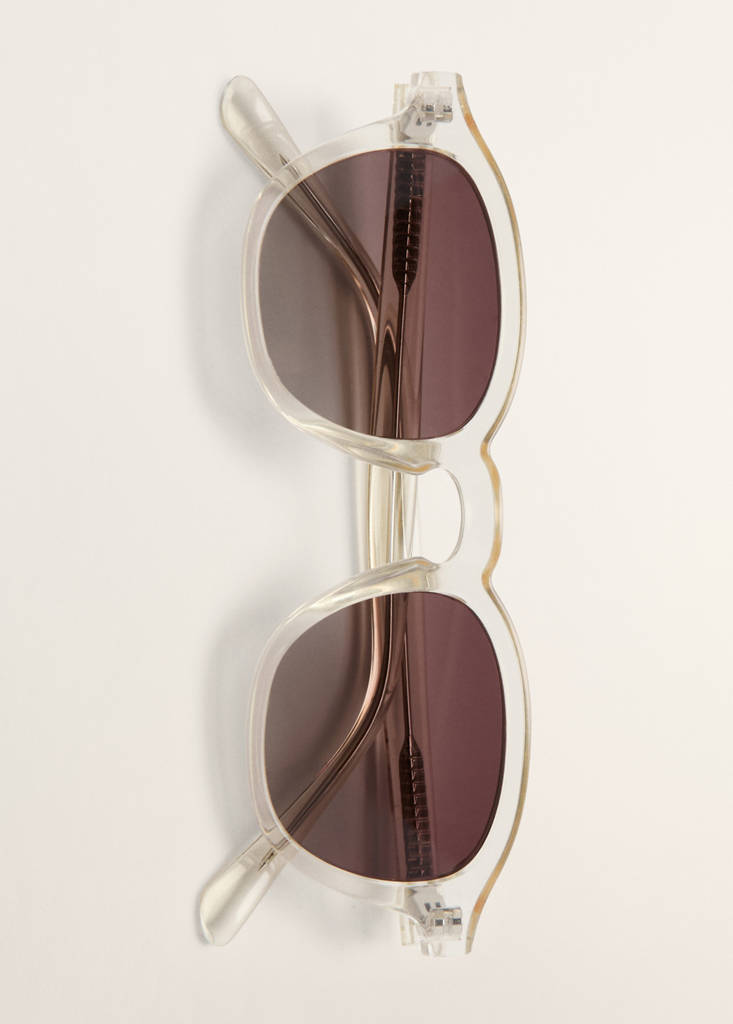 Semi-transparent frame sunglasses — Olive Green