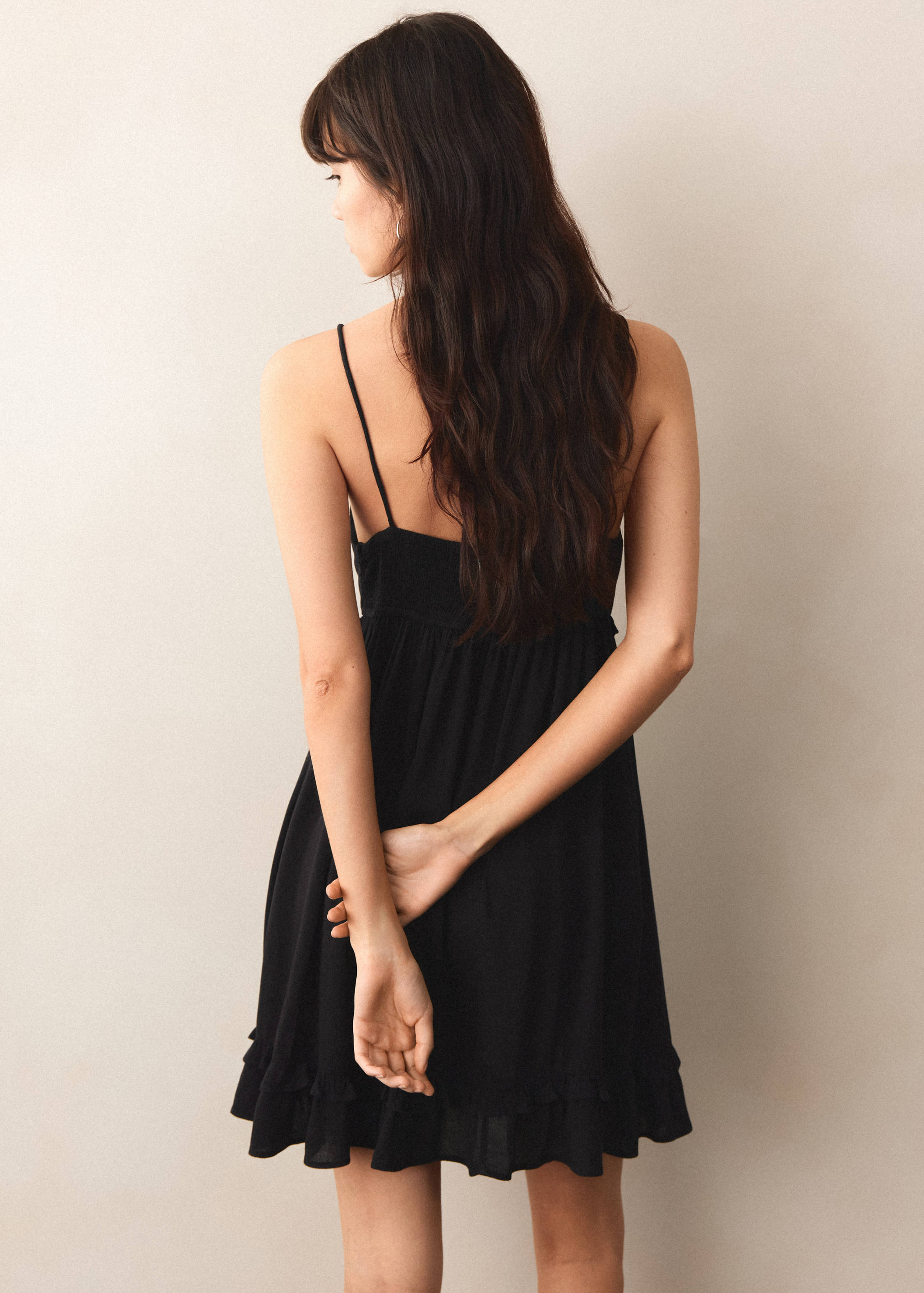 فستان قصير بخرز - الجهة الخلفية للمنتج