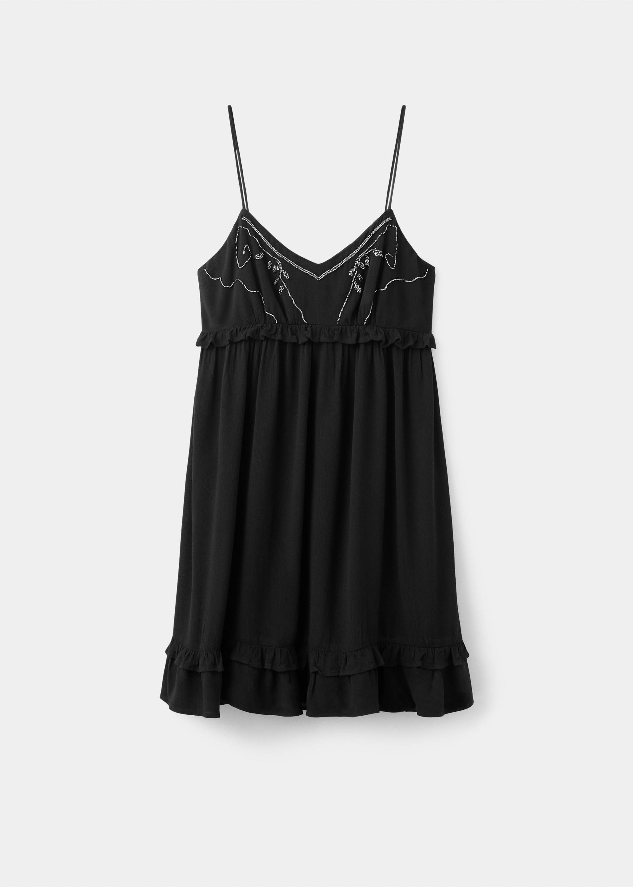 Short dress with bead detail - Article without model, Black. Ref: 27067899-00.