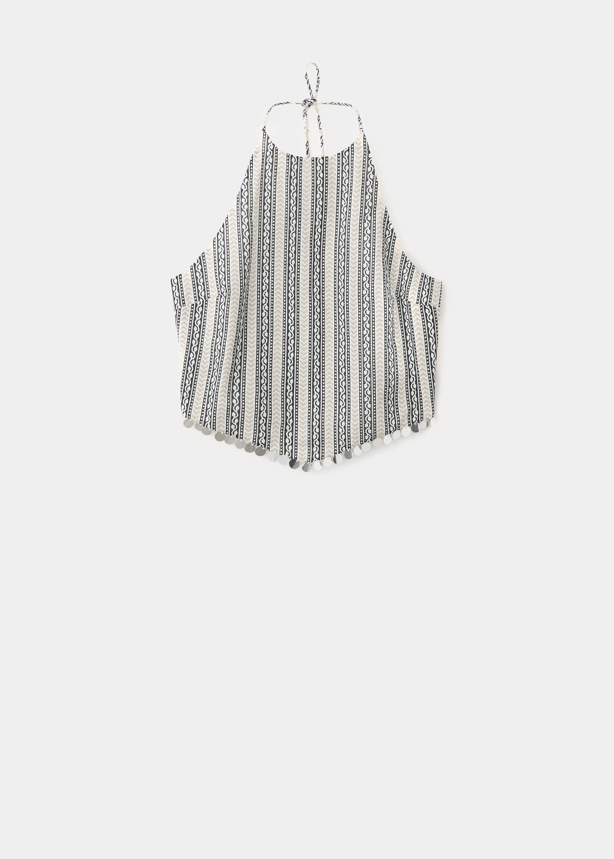 Top halter cropped estampado - Artigo sem modelo