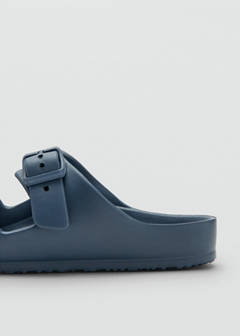 Rubberised buckle sandals — Navy 4