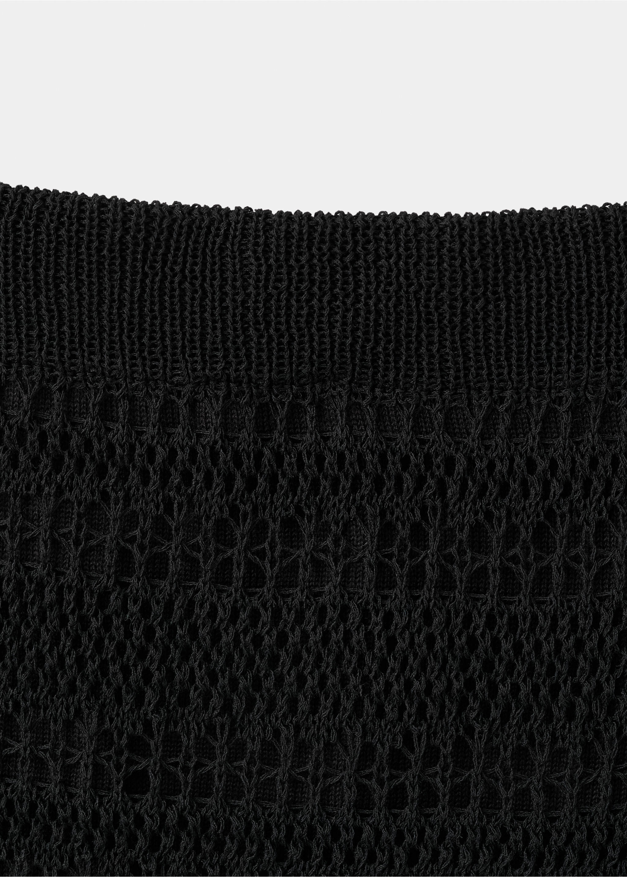 Strickrock mit Lochmuster - Detail des Artikels 8, Schwarz. Ref: 27067908-00.