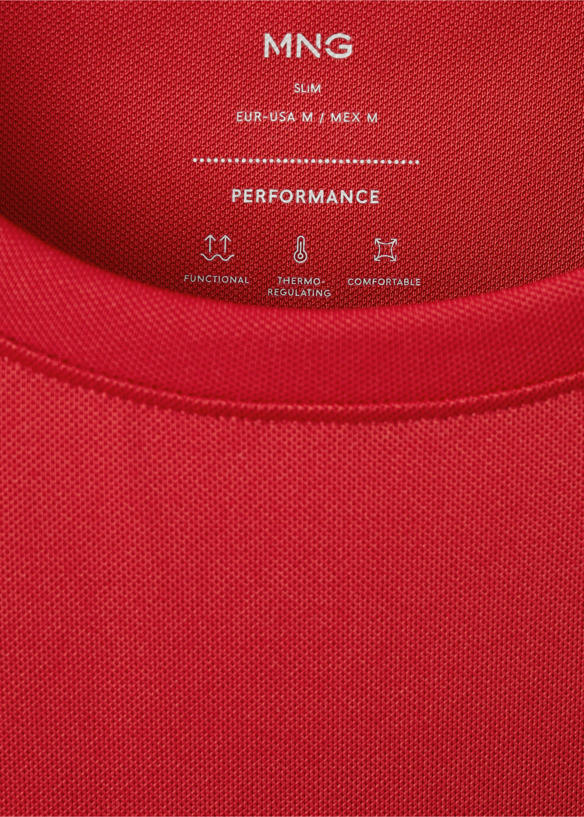 Slim fit T-shirt COOLMAX® - Detail des Artikels 8, Rot. Ref: 27067909-00.