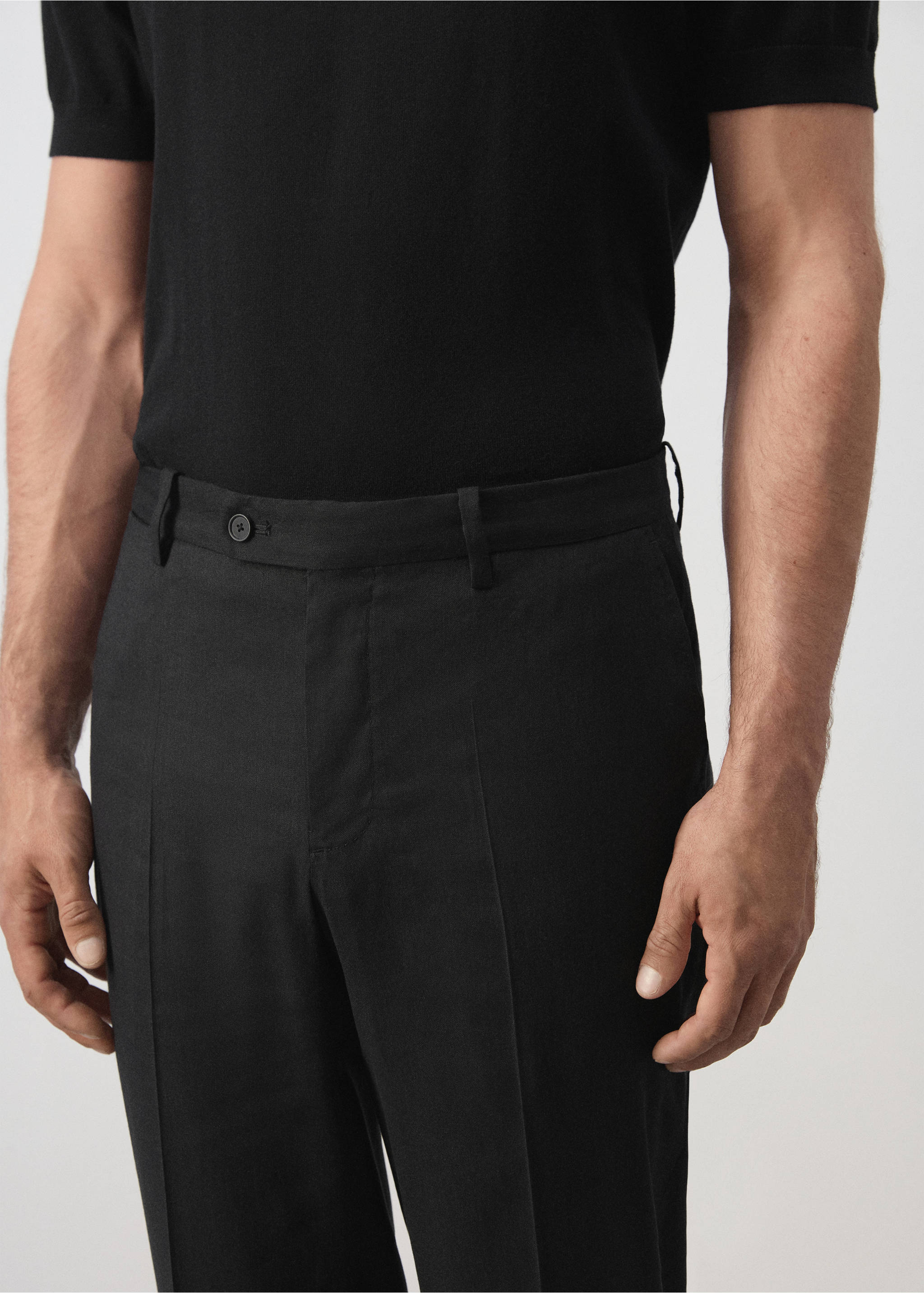 Pantalon de costume Amalfi slim fit - Détail de l'article 1, Noir. Ref: 27067911-01.