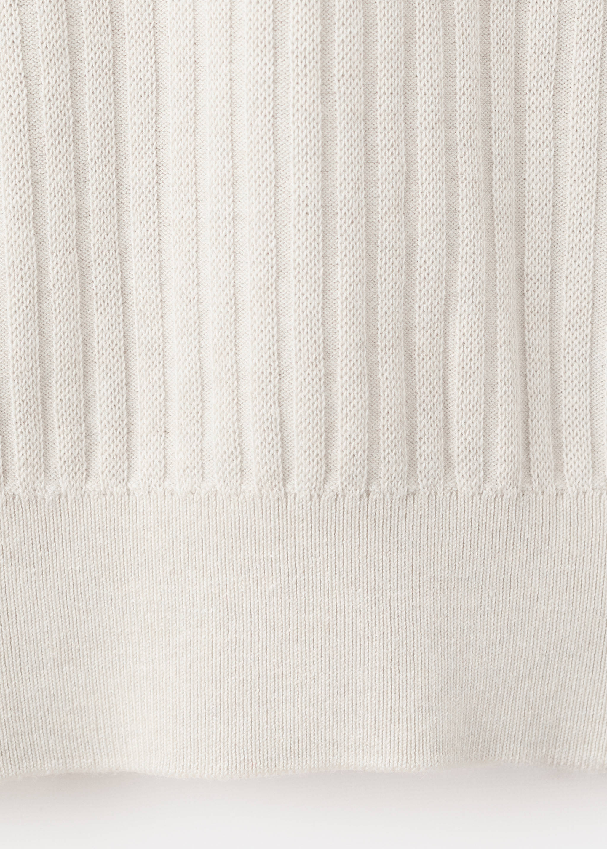 Rib-knit cotton-blend polo shirt - Details of the article 0