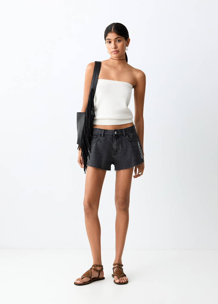 Strapless top — Ecru