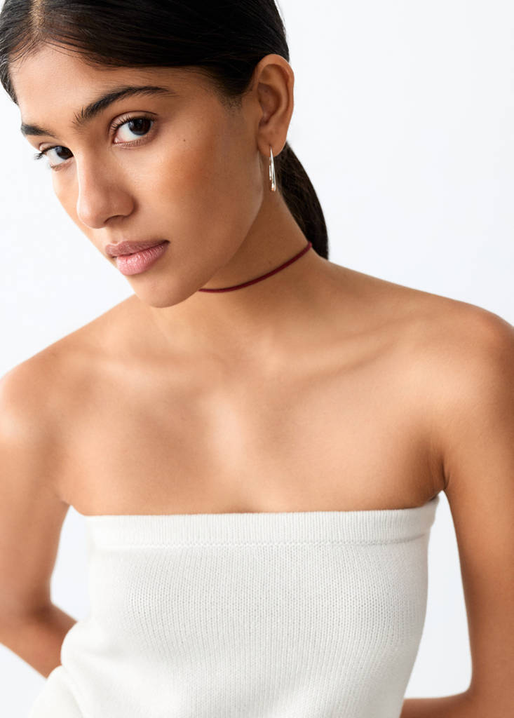 Strapless top — Ecru