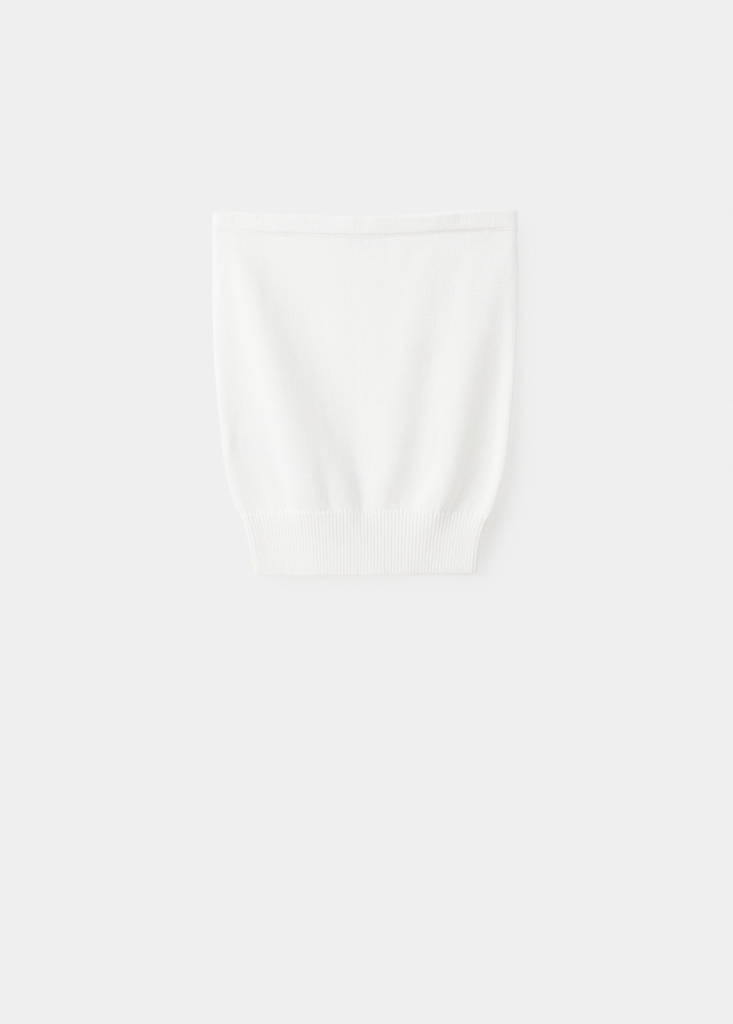 Strapless top — Ecru
