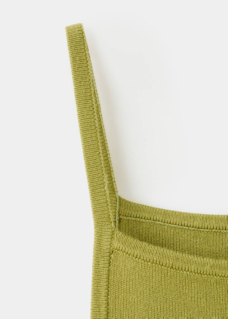 Fine-knit top — Green