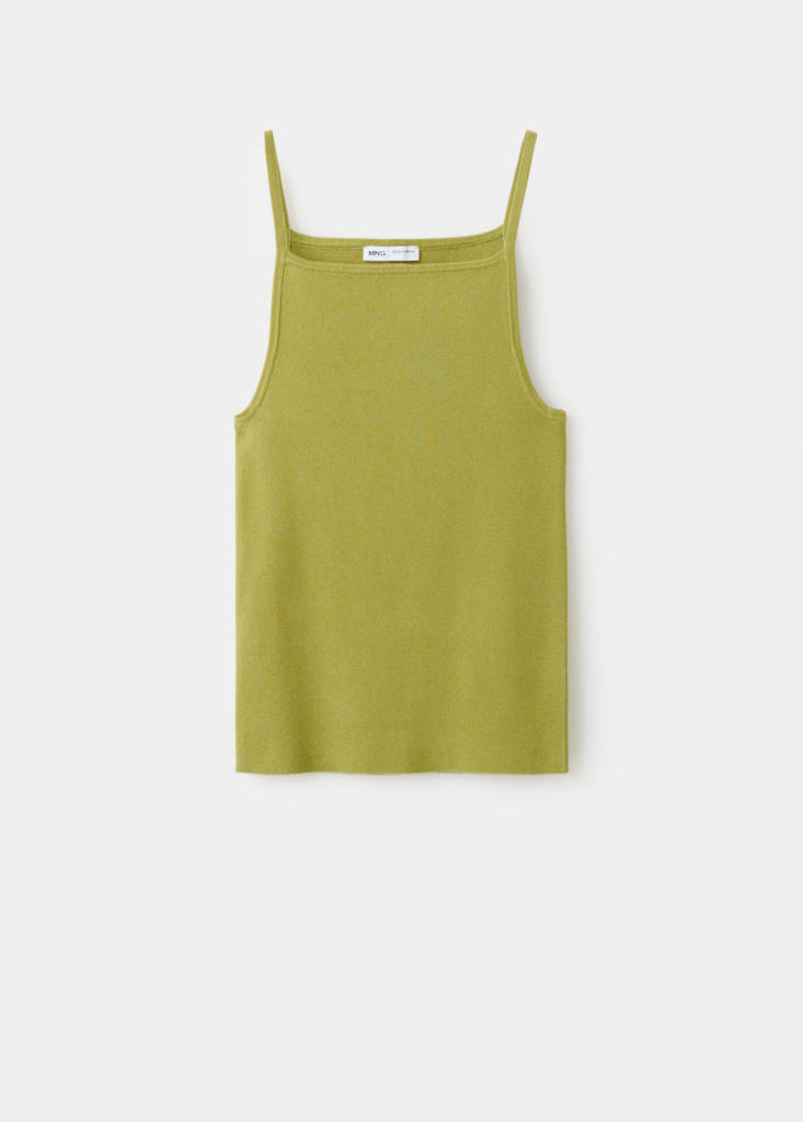 Fine-knit top — Green