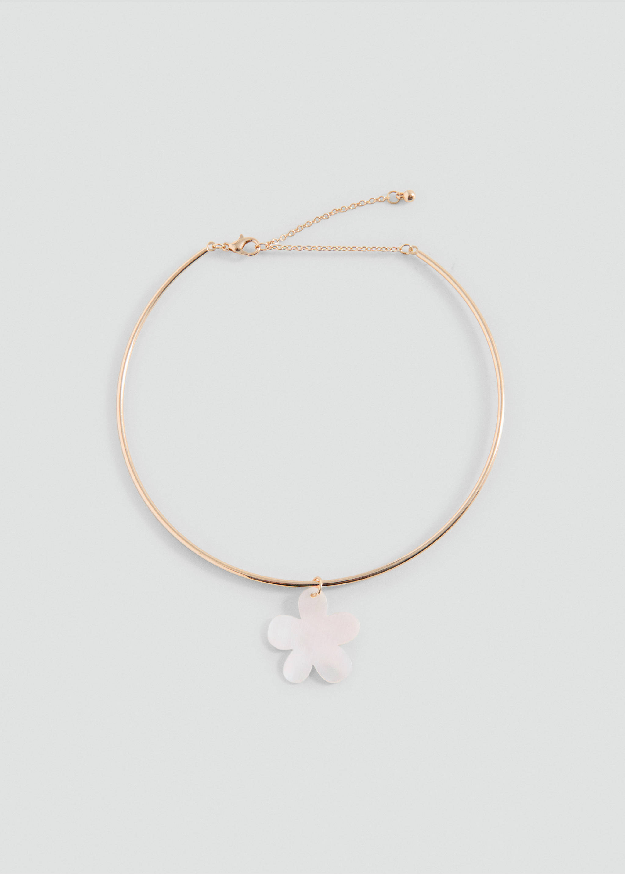 Collier rigide fleur - Article sans modèle, Blanc. Ref: 27067919-00.