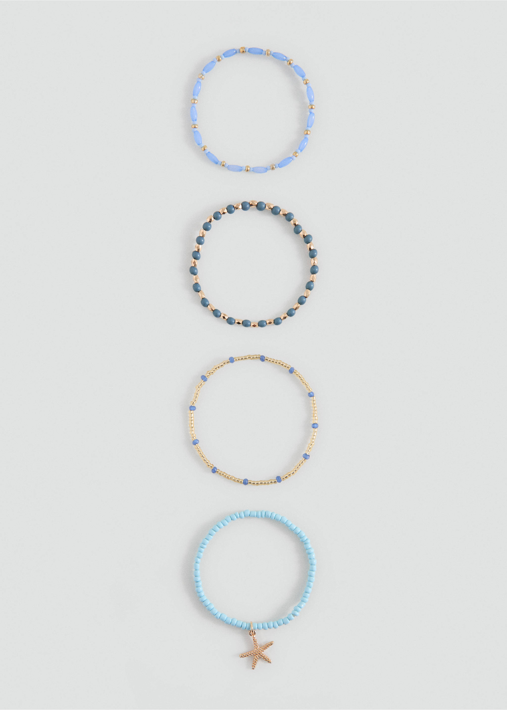 Pack 4 pulseras combinadas - Plano medio, Azul. Ref: 27067920-00.