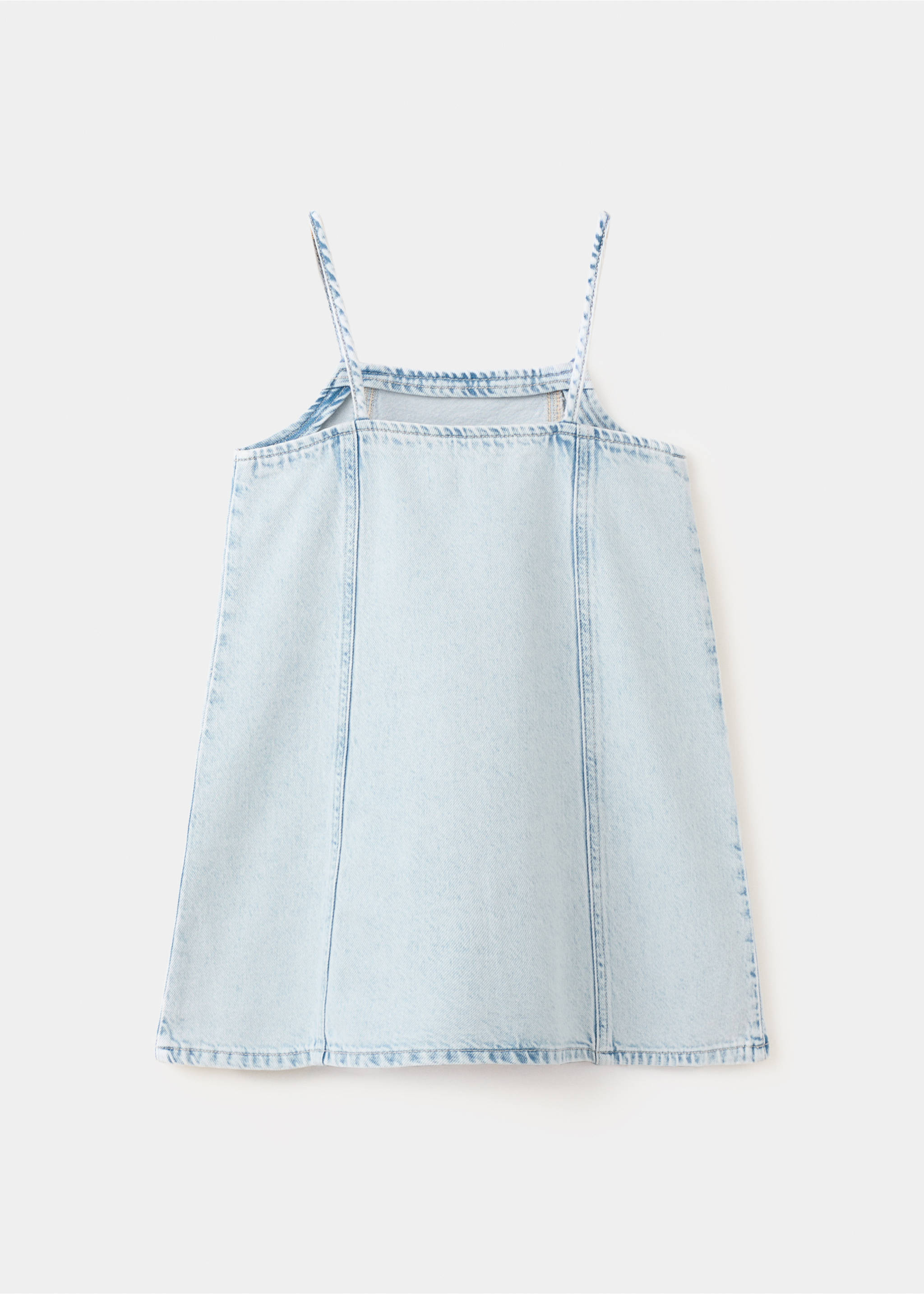 Short denim dress - Reverse of the article, Light Blue. Ref: 27067922-00.