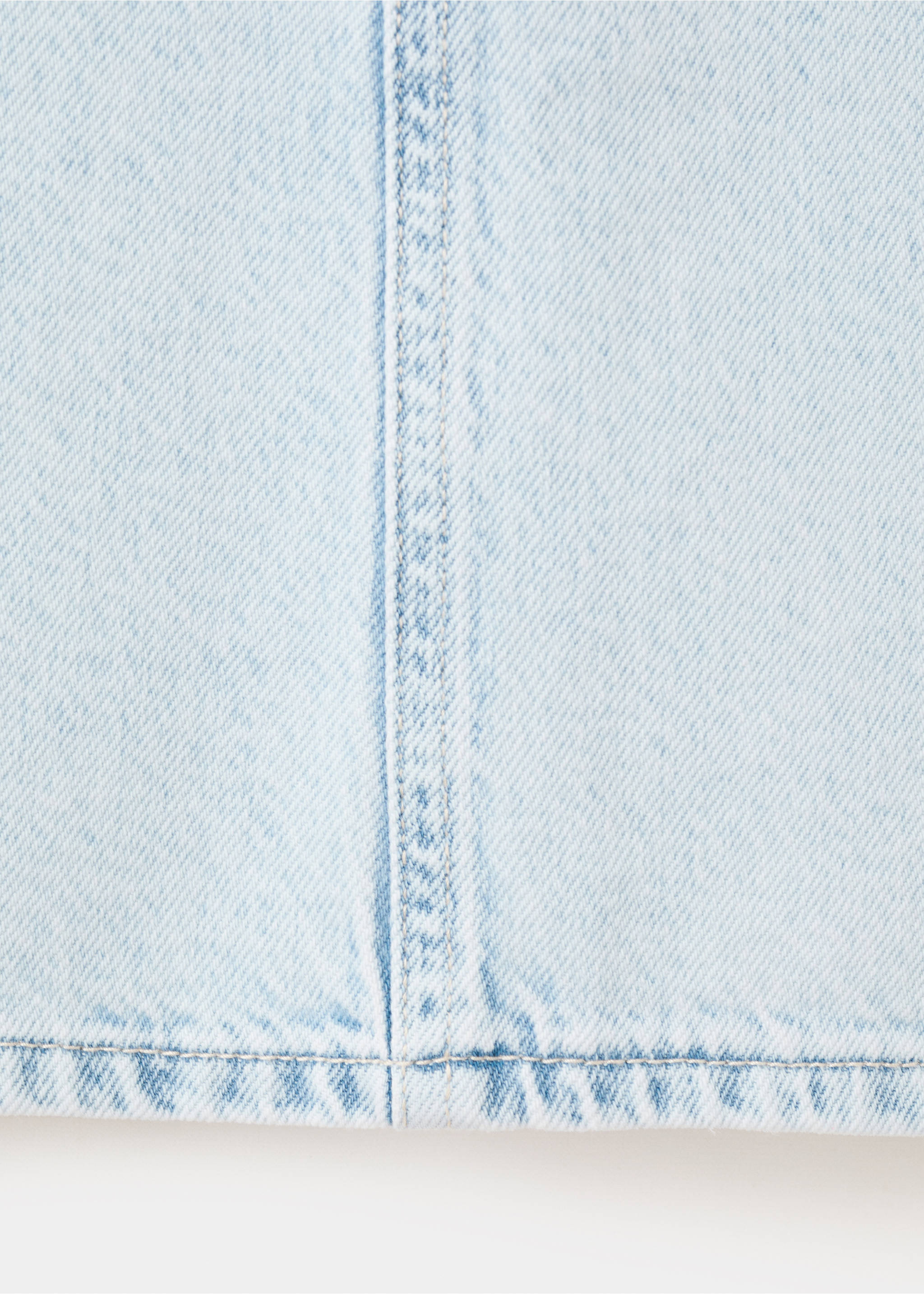 Short denim dress - Details of the article 0, Light Blue. Ref: 27067922-00.