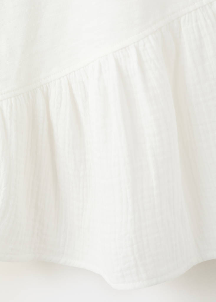 Kleid mit geflochtenen Details — Cremeweiß