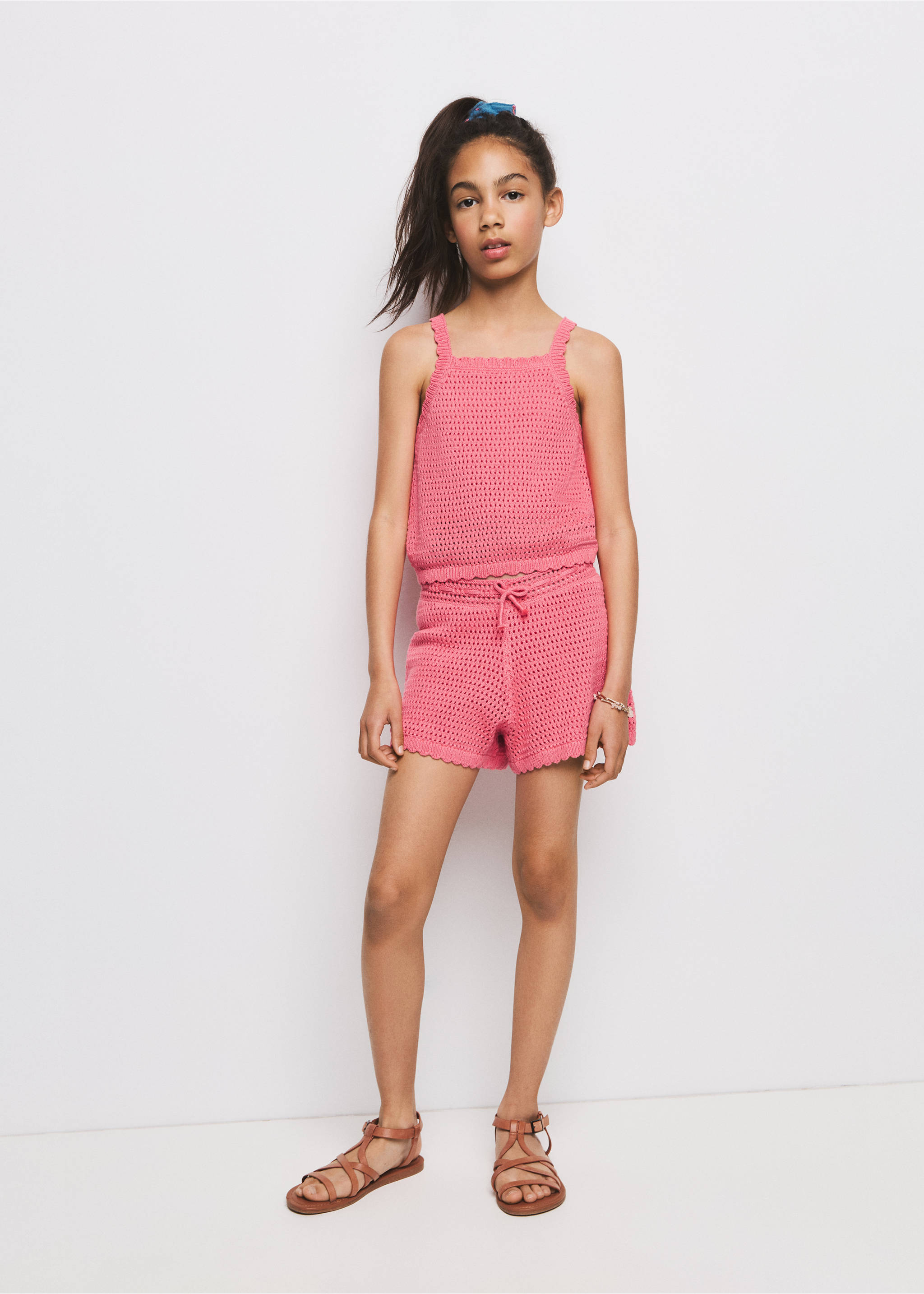 Crochet top - General plane, Medium Pink. Ref: 27067924-00.