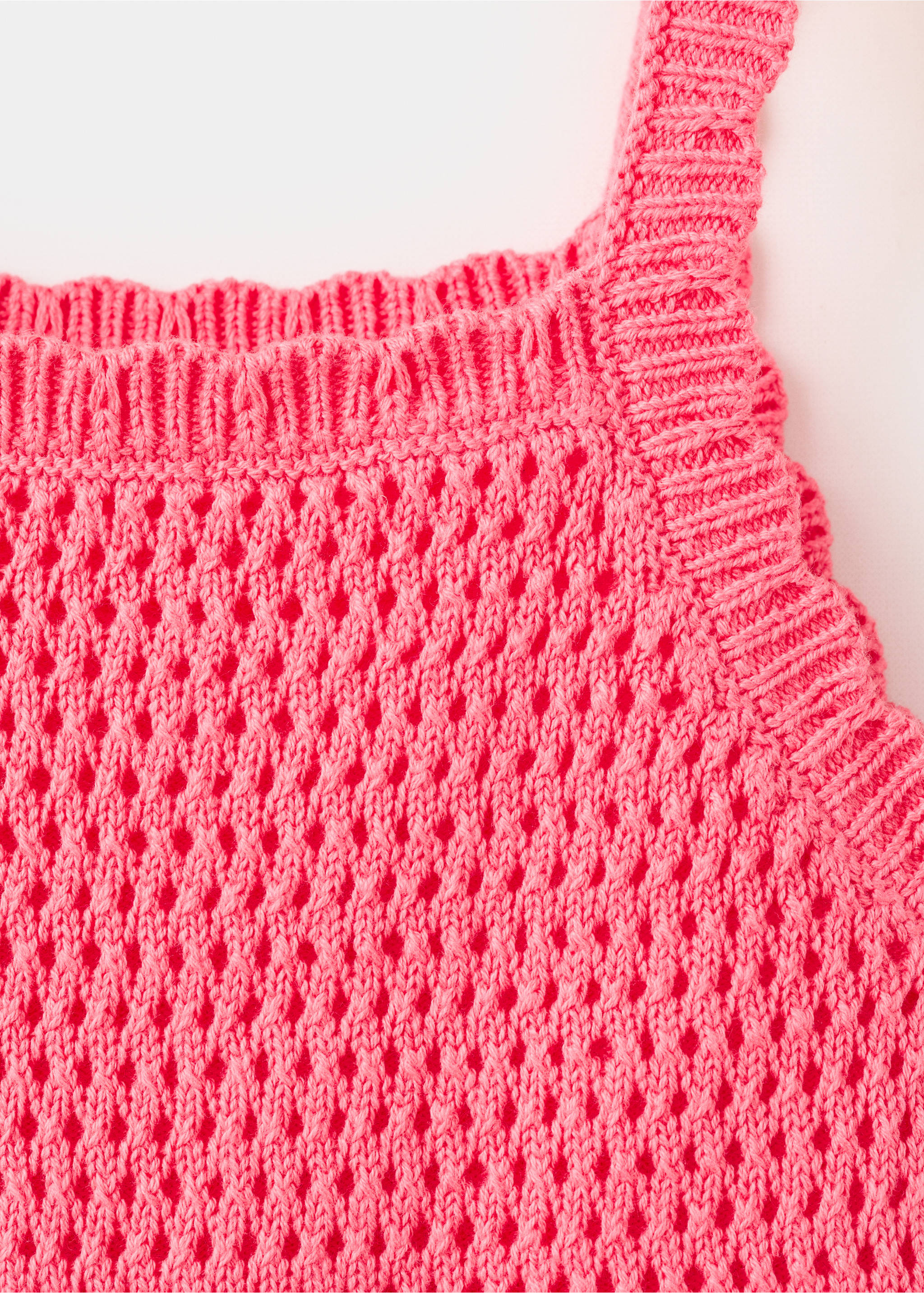 Crochet top - Details of the article 8, Medium Pink. Ref: 27067924-00.