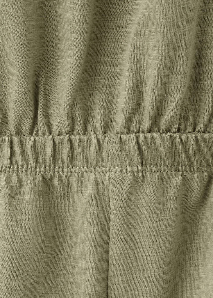 Ruffled detail jumpsuit — Khaki