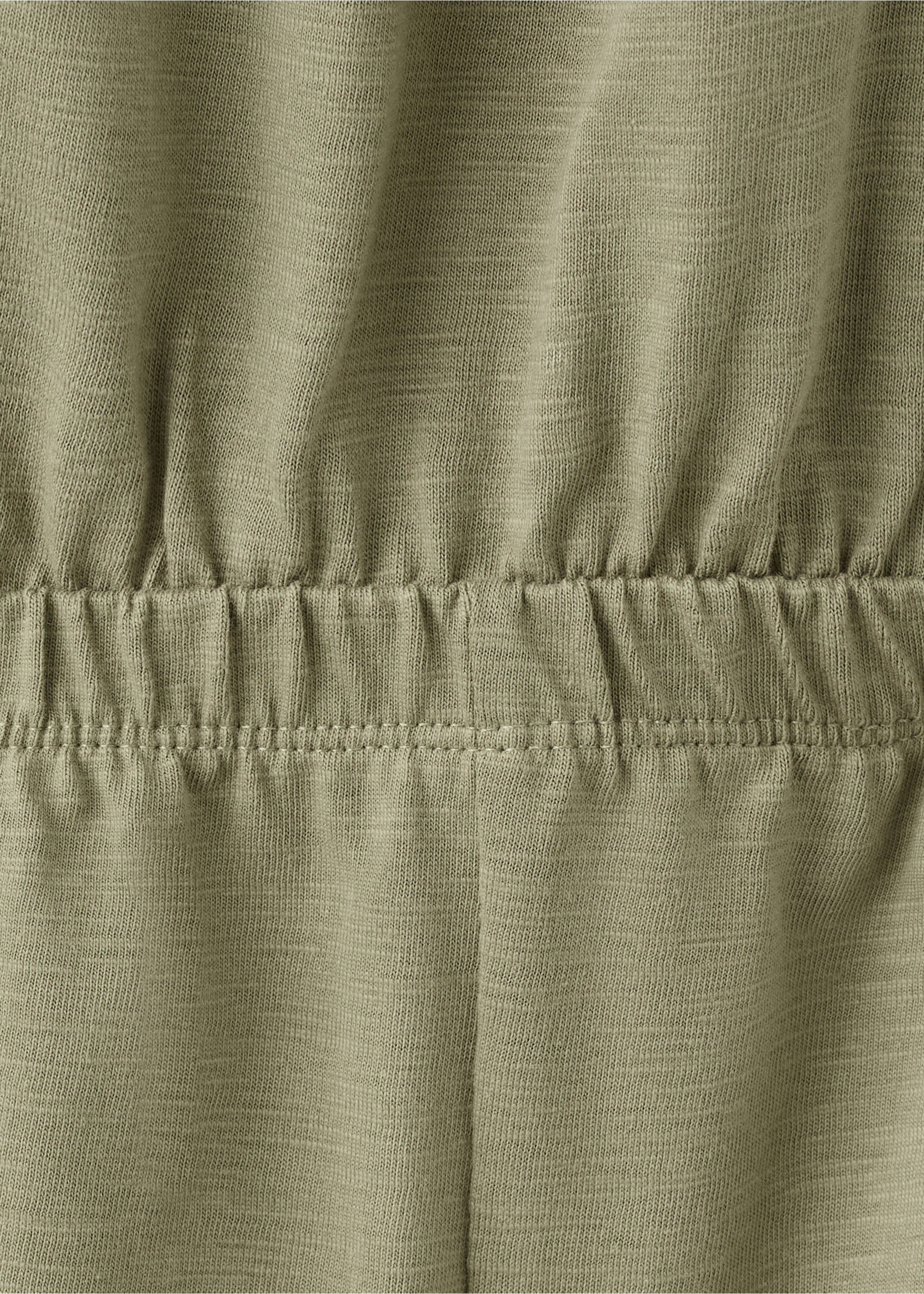 Ruffled detail jumpsuit - Details of the article 0, Khaki. Ref: 27067925-00.