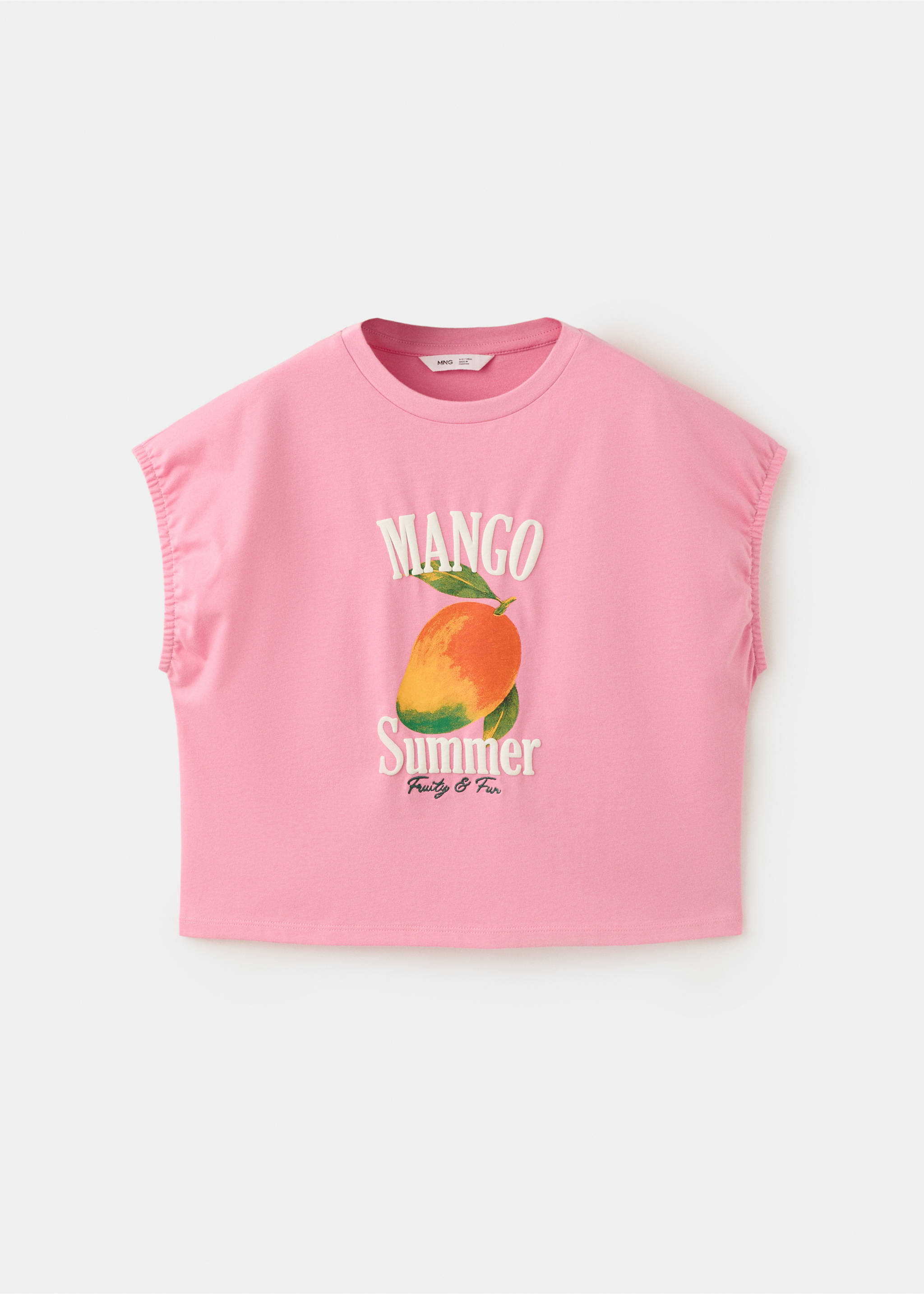 تي شيرت مطبوع من القطن - منتج دون نموذج, وردي. Ref: 27067926-00.