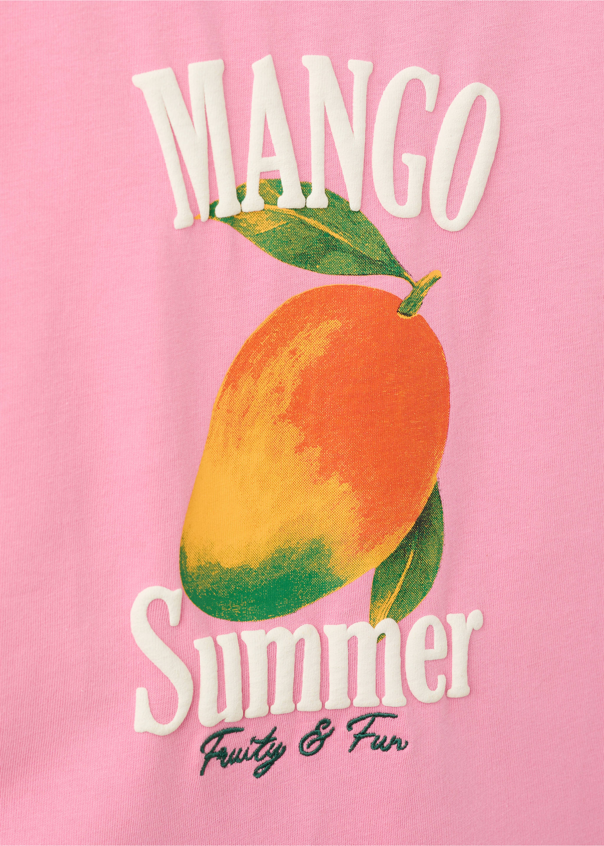 Printed cotton-blend t-shirt - Details of the article 8, Pink. Ref: 27067926-00.