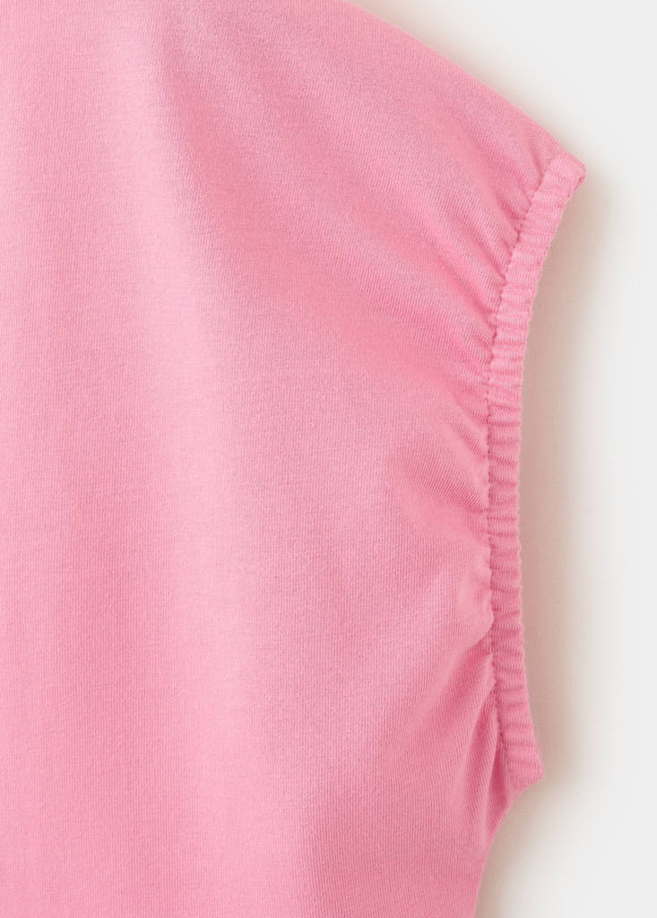 Printed cotton-blend t-shirt — Pink