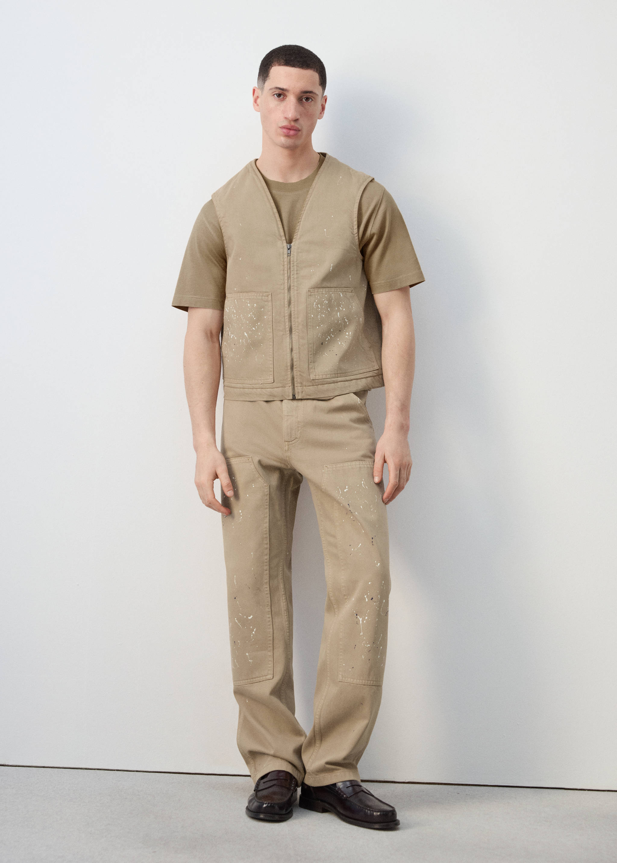 Splatter effect denim waistcoat - Details of the article 6