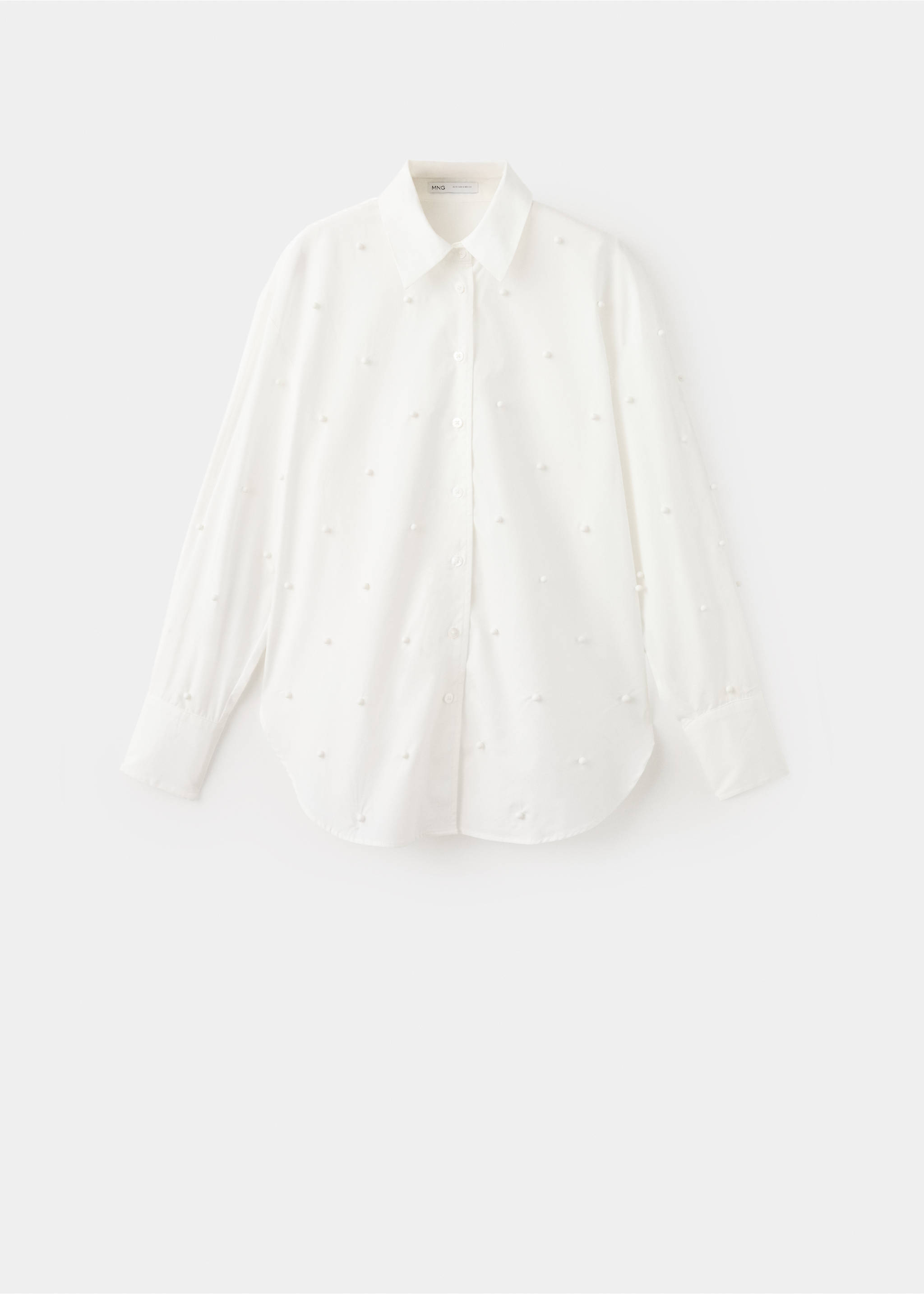 Chemise lyocell perles - Article sans modèle, Blanc cassé. Ref: 27067931-00.