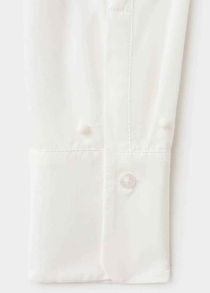 Lyocell pearl blouse — Off White