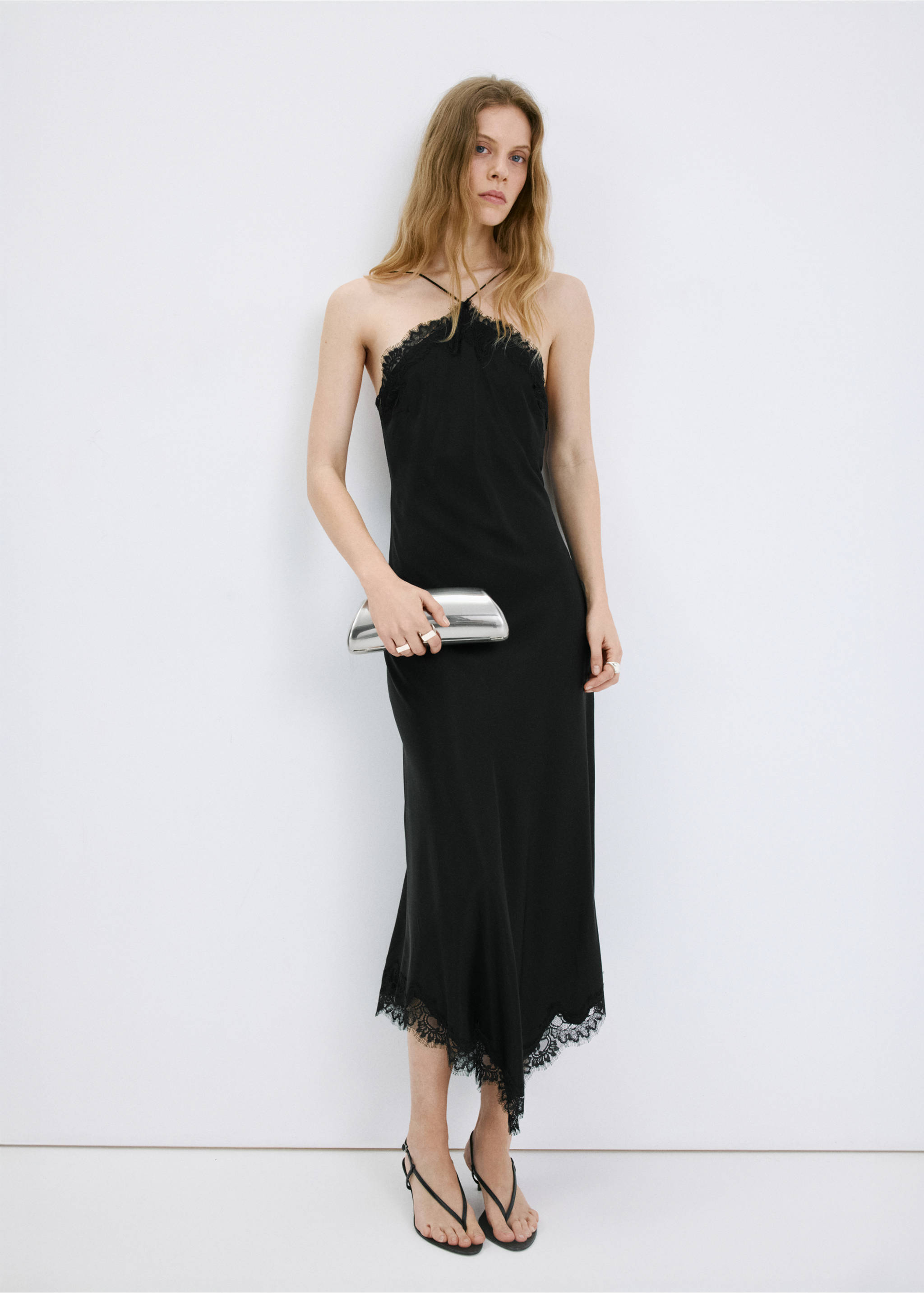 Szaténes fehérneműruha - Általános sík, Fekete. Ref: 27067932-00.