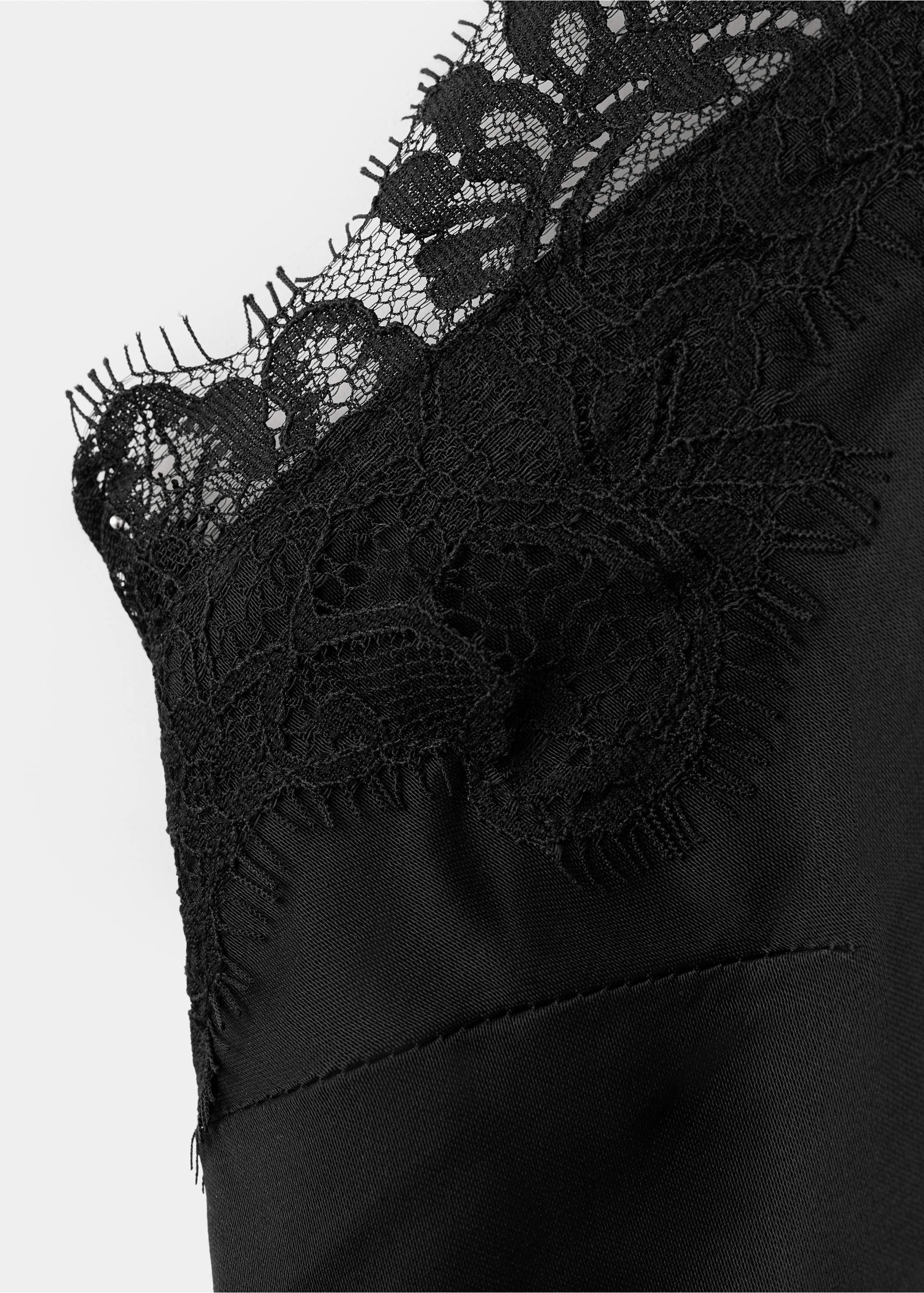 Satin camisole dress - Details of the article 8, Black. Ref: 27067932-00.