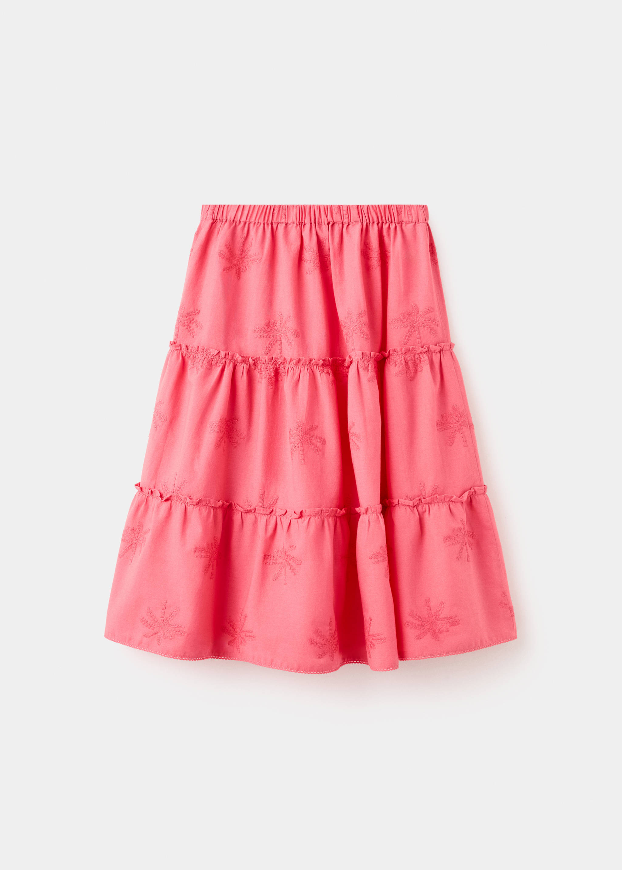 Embroidered palm tree panel skirt - Article without model