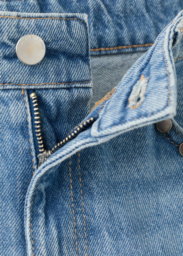 Straight-fit jeans with studs — Medium Blue
