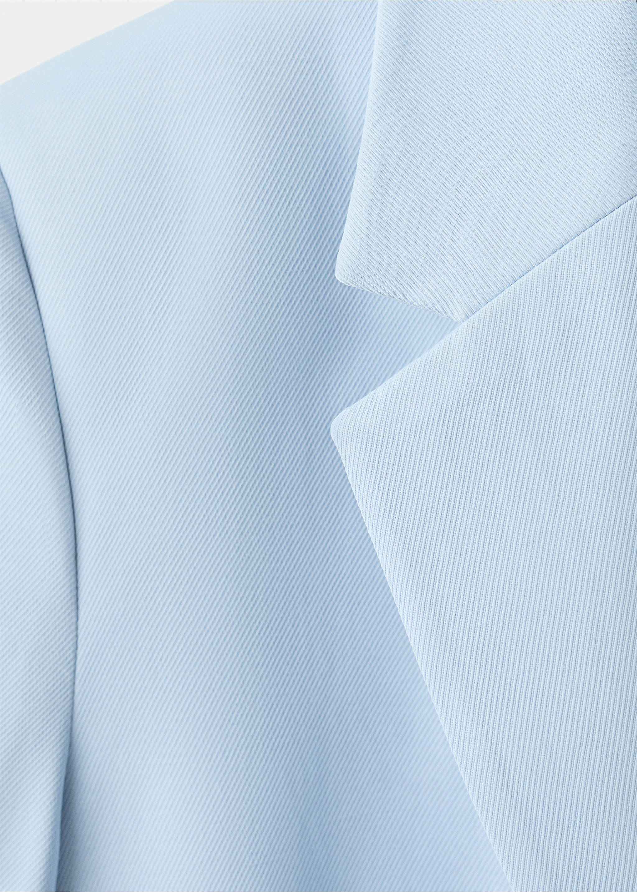 Straight-fit suit blazer - Details of the article 8, Sky Blue. Ref: 27067941-00.