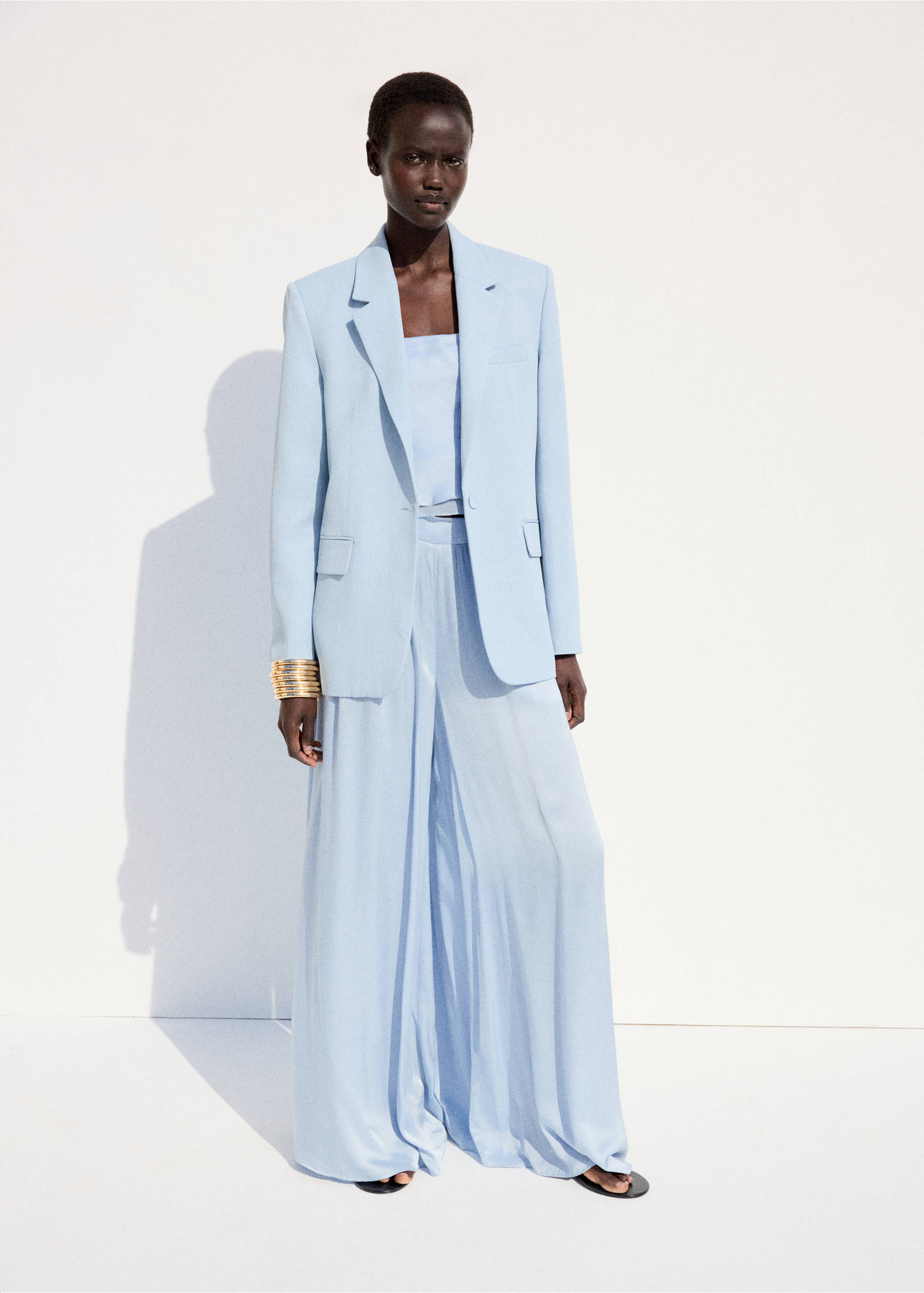 Straight-fit suit blazer - General plane, Sky Blue. Ref: 27067941-01.