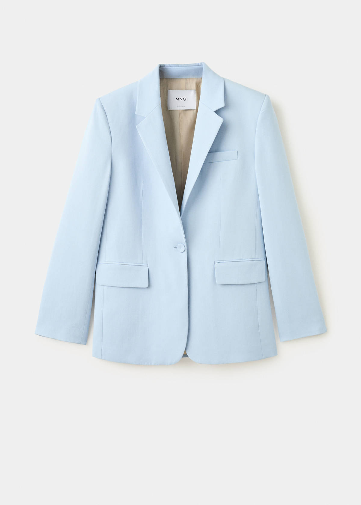 Straight-fit suit blazer — Sky Blue