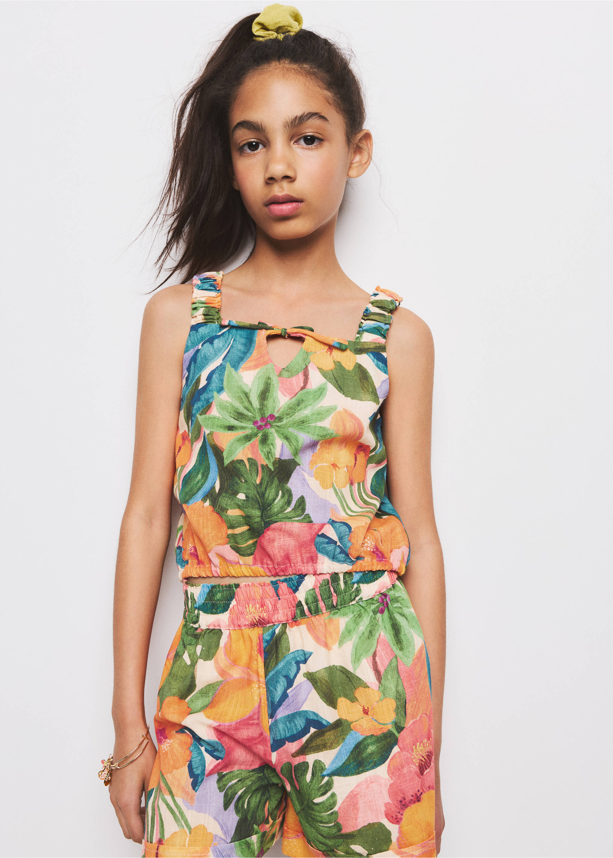 Σορτς τροπικό μοτίβο - Λεπτομέρεια του προϊόντος 1, Πορτοκαλί. Ref: 27067942-00.