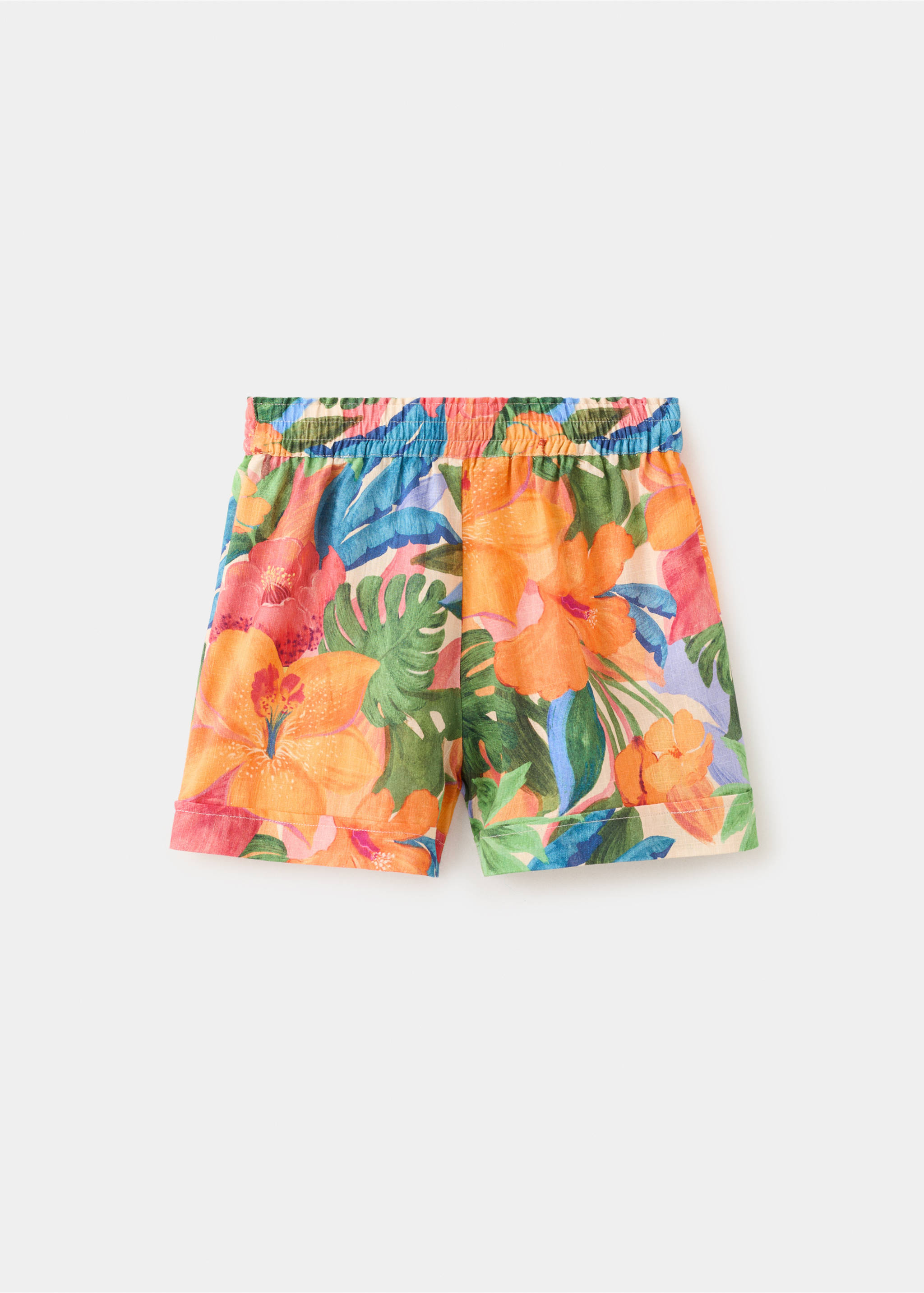 Tropical-print shorts - Reverse of the article, Orange. Ref: 27067942-00.