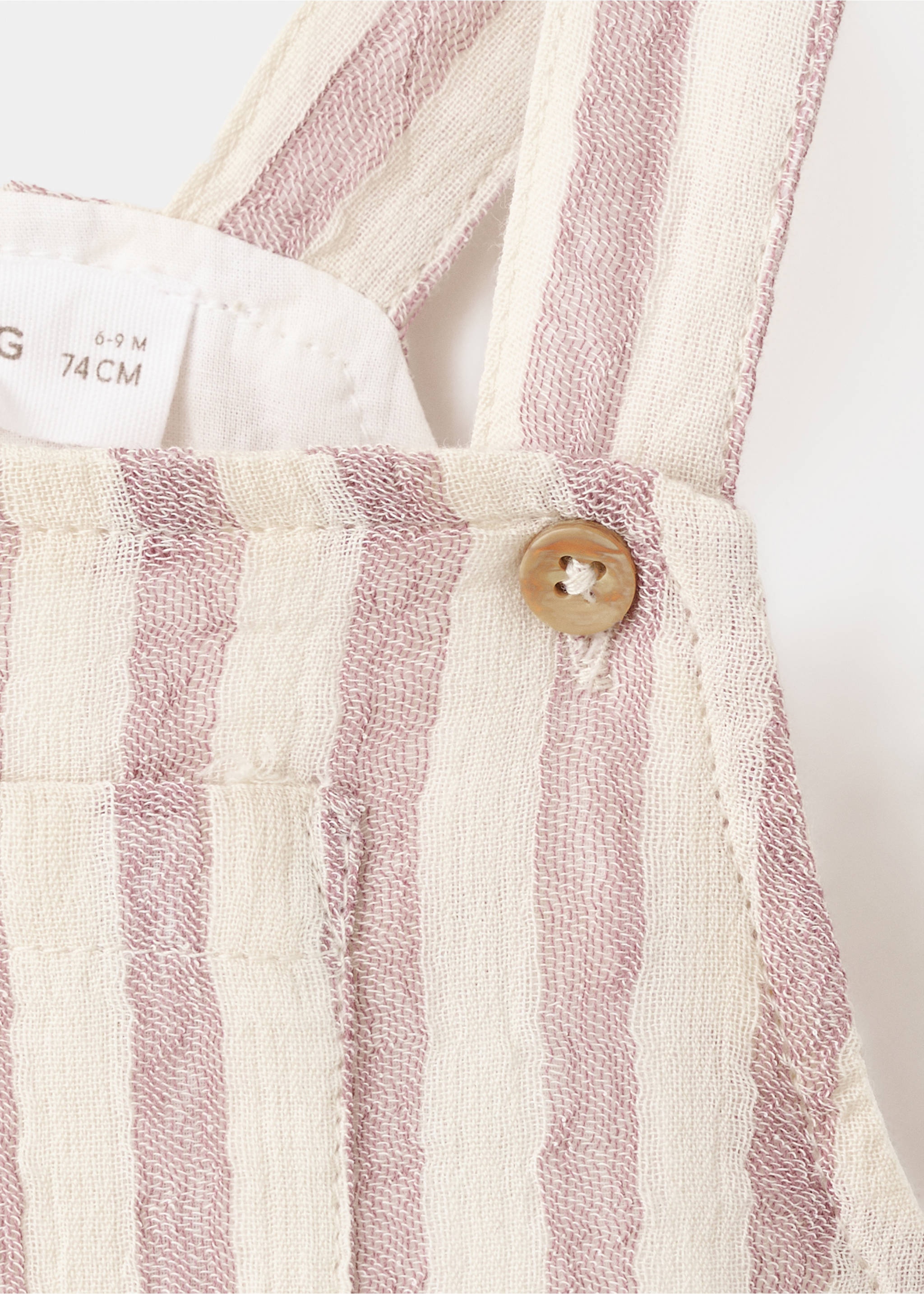 سروال قطني مخطط - تفاصيل المنتج 8, أرجواني فاتح/خفيف. Ref: 27068262-00.