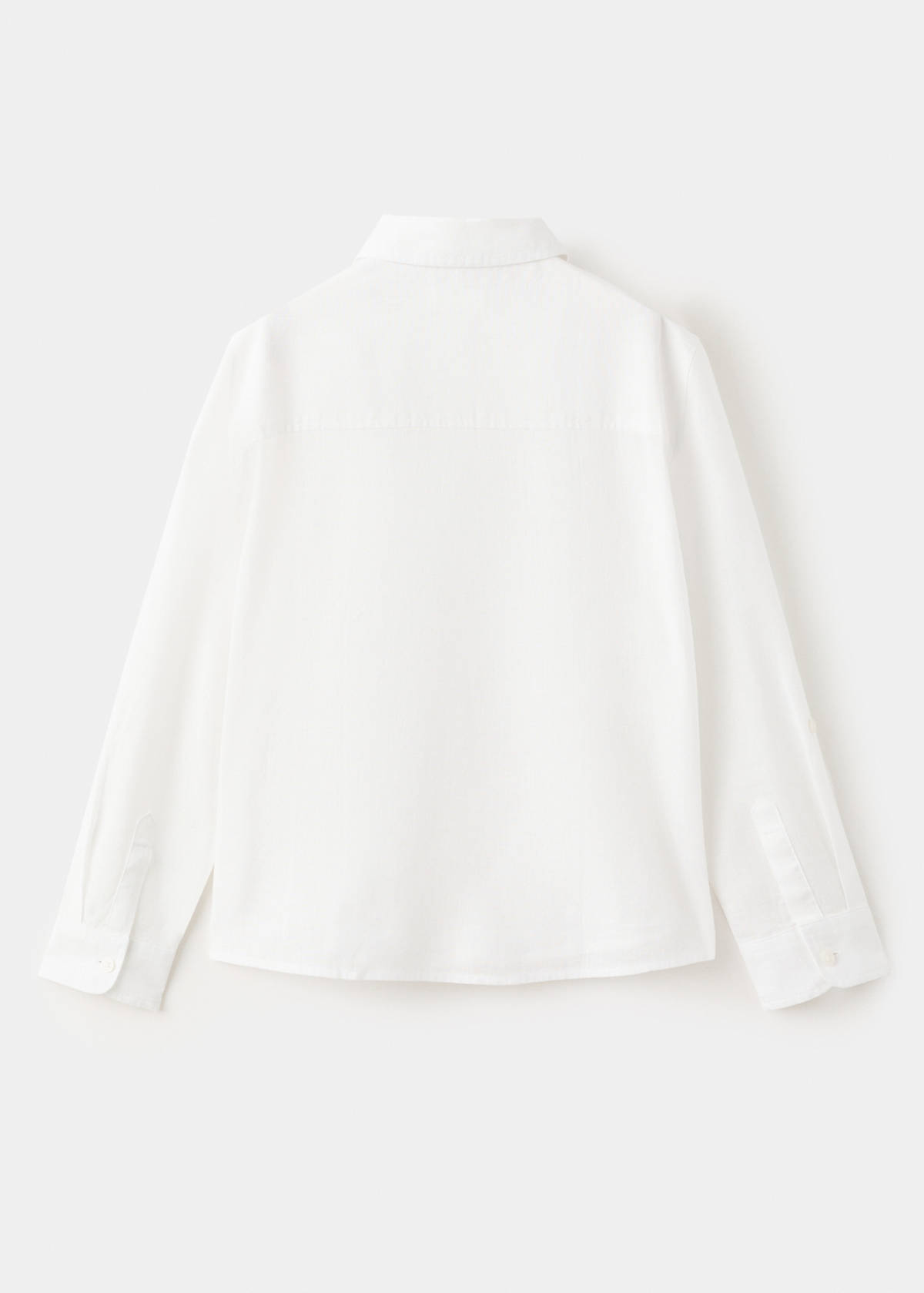 Straight linen shirt — White