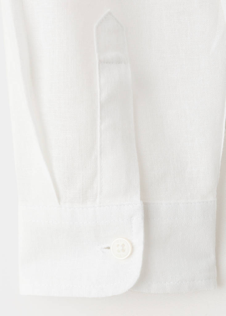 Straight linen shirt — White