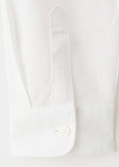 Straight linen shirt — White 9