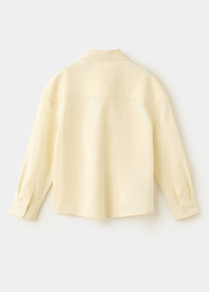 Straight linen shirt — Vanilla